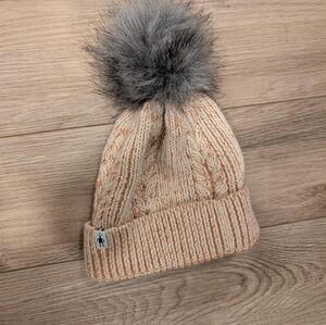 New without tags hat pink wool pompom